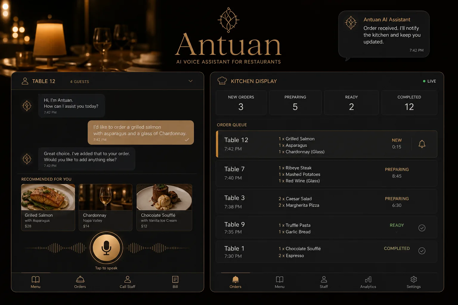 Antuan — Voice ordering — project cover
