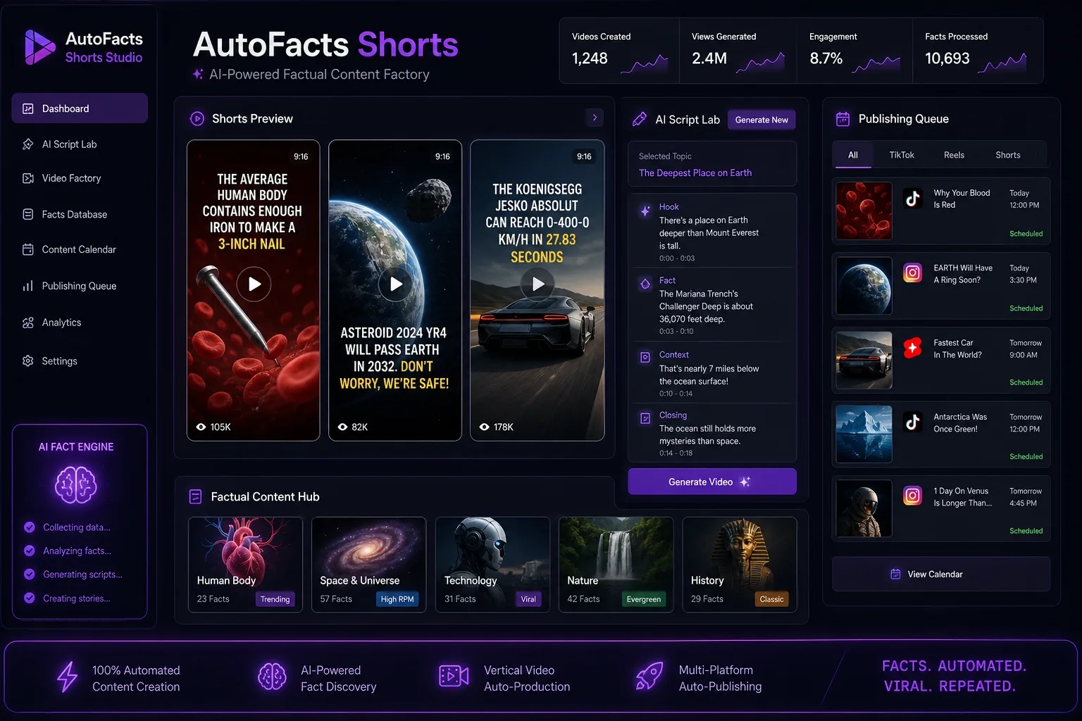 AutoFacts Shorts Studio — project cover